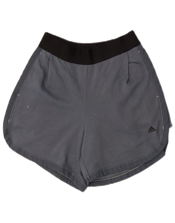 Pantaloncini sportivi Adidas da donna UK 12/14 Cotone color block grigio medio