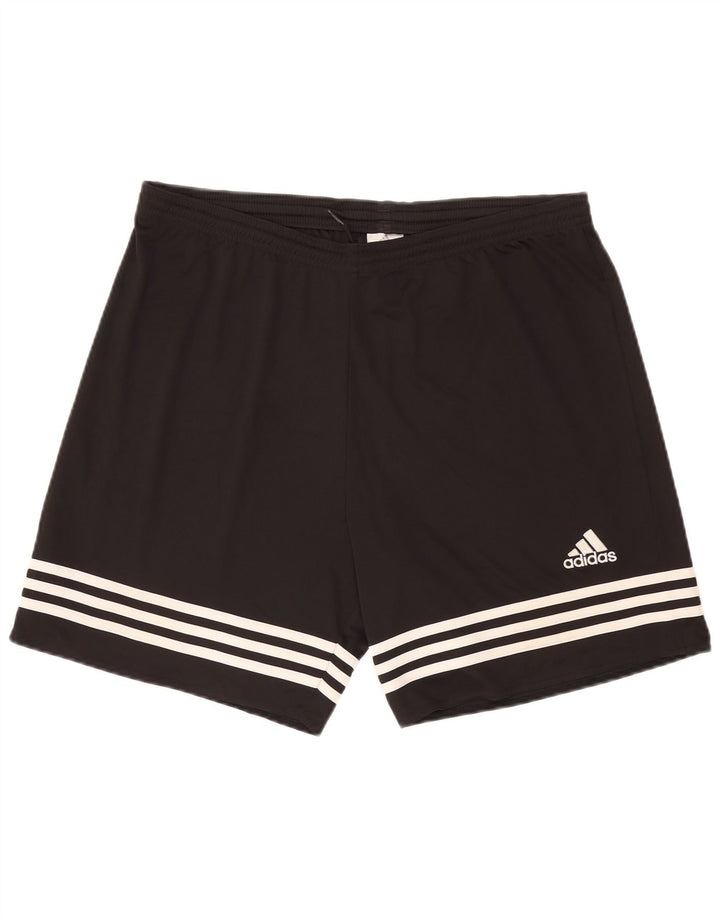 Pantaloncini sportivi Adidas Climalite da uomo grandi in poliestere nero