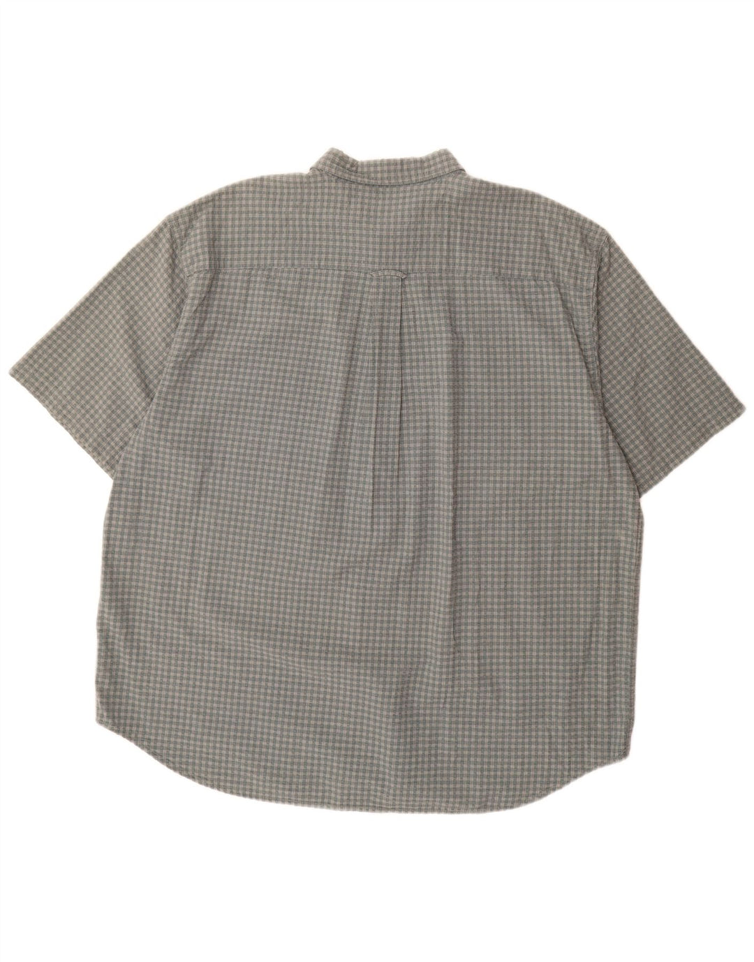 Camicia a maniche corte da uomo Eddie Bauer 2XL in cotone a quadretti grigio