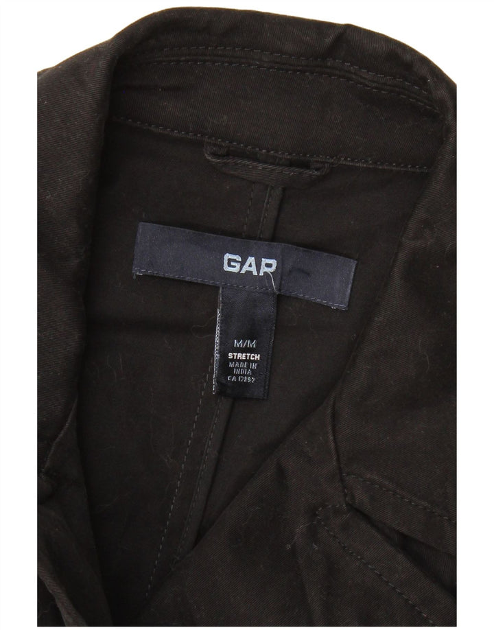 GAP Womens Pea Coat UK 12 Medium Black Cotton