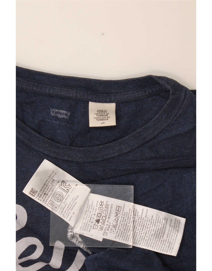 T-shirt grafica da uomo Levi's Top Large in cotone blu navy