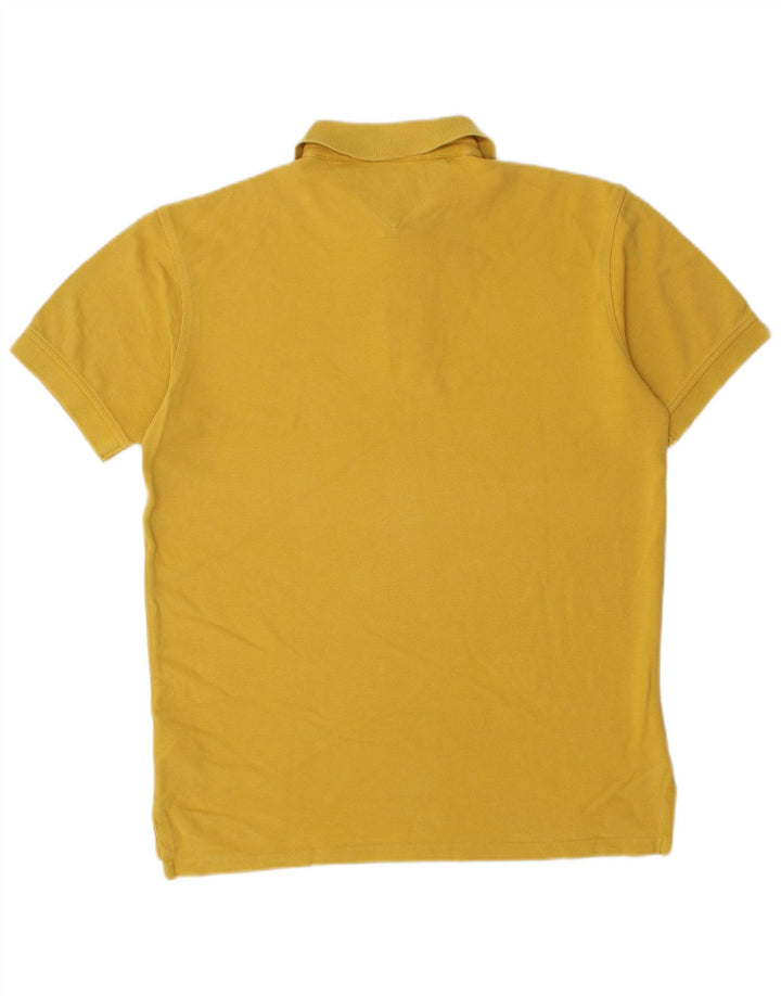 Polo da uomo Tommy Hilfiger in cotone giallo medio