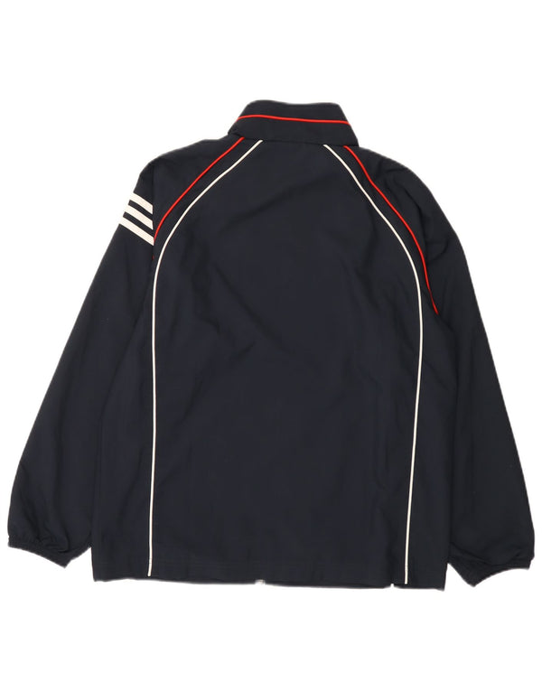 Giacca antipioggia da donna Adidas Clima Proof UK 12 Medium Blu Navy Colourblock