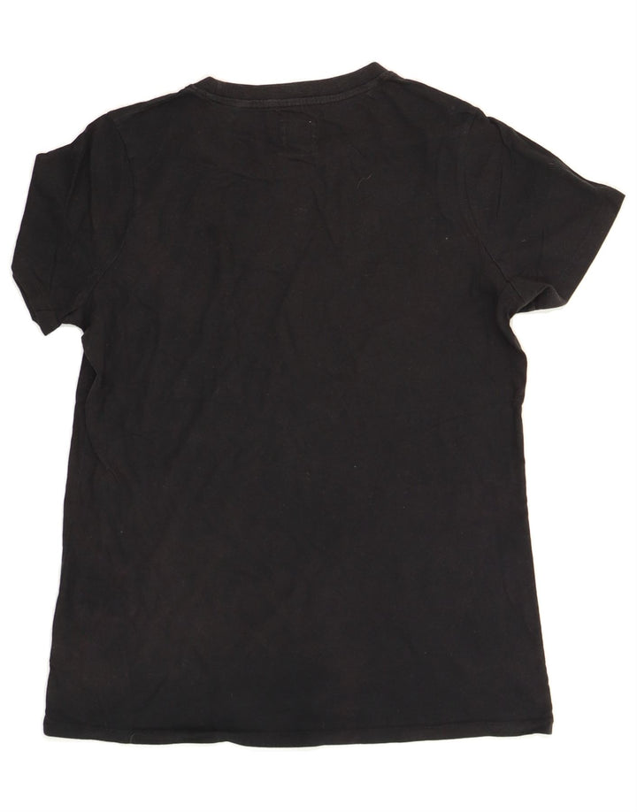 CHAMPION Womens Graphic T-Shirt Top UK 12 Medium Black Vintage Champion and Second-Hand Champion from Messina Hembry 