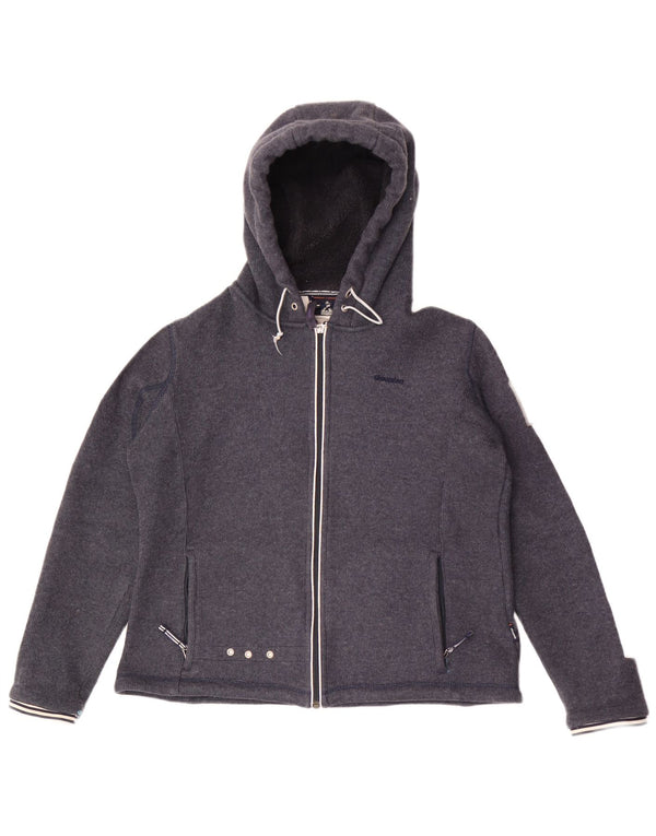 Maglione con cappuccio e zip da donna Gaastra UK 12 Blocco colore blu navy medio