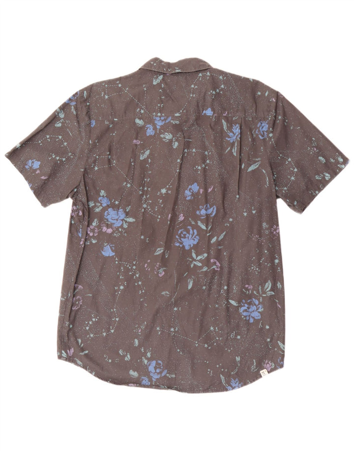 Camicia a maniche corte da uomo VANS in cotone floreale grigio medio
