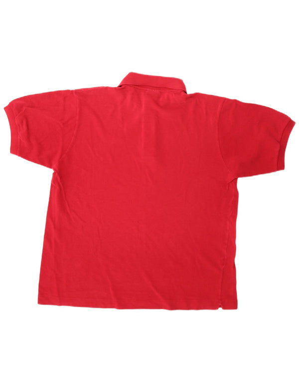 Polo da uomo Lacoste taglia 5 grande in cotone rosso sportivo