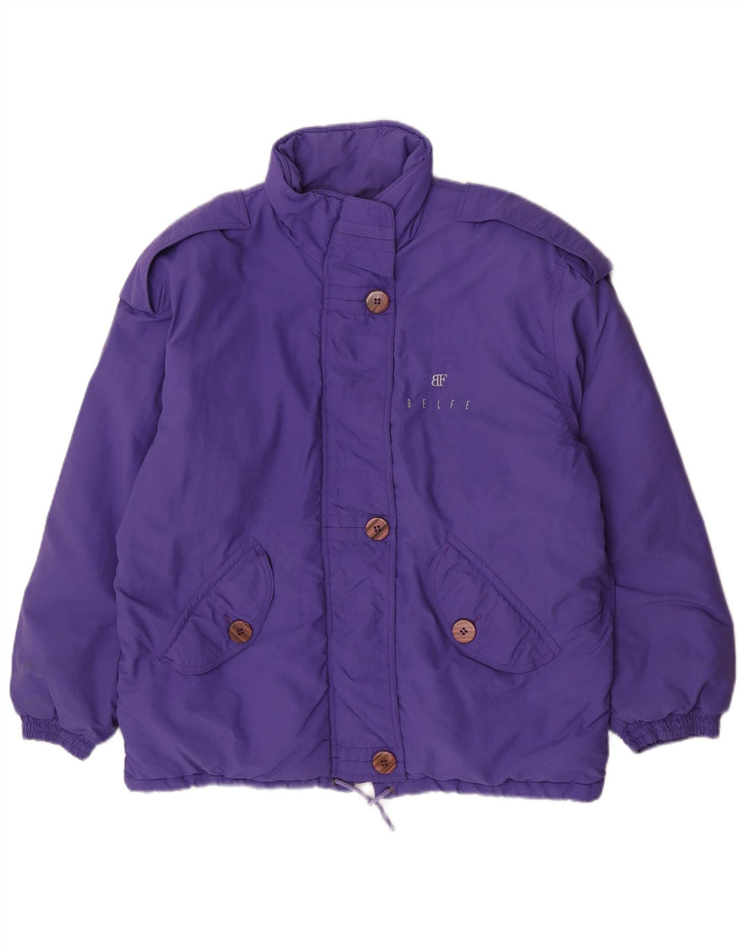 Giacca imbottita oversize militare da donna Belfe & Belfe UK 16 grande viola