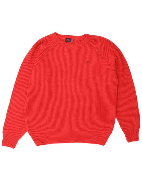 Maglione da uomo girocollo KAPPA grande in lana rossa