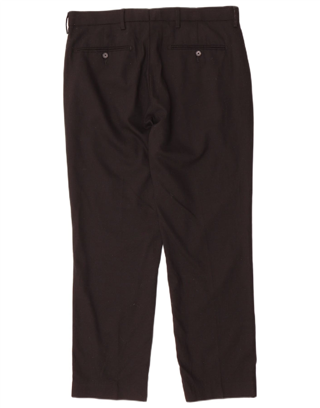 Pantaloni chino vestibilità regolare da uomo Marks & Spencer W34 L29 lana nera