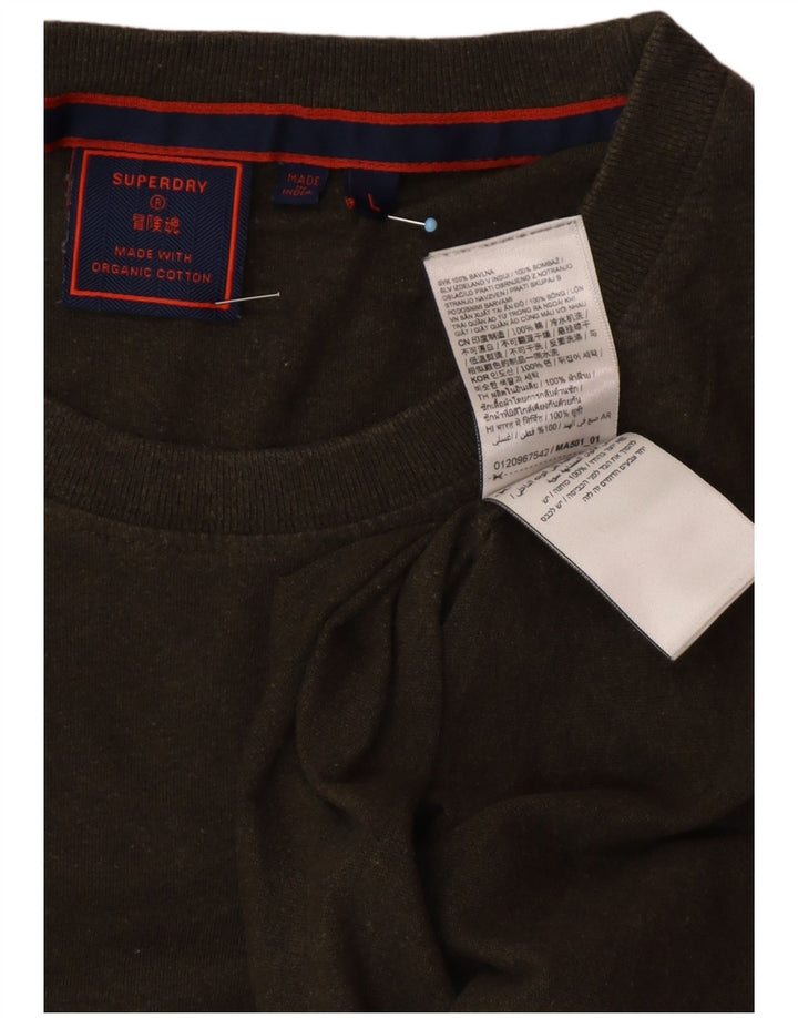 T-shirt da uomo SUPERDRY Top grande in cotone verde