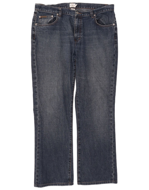Jeans dritti da donna Calvin Klein US 16 2XL W36 L30 Cotone blu