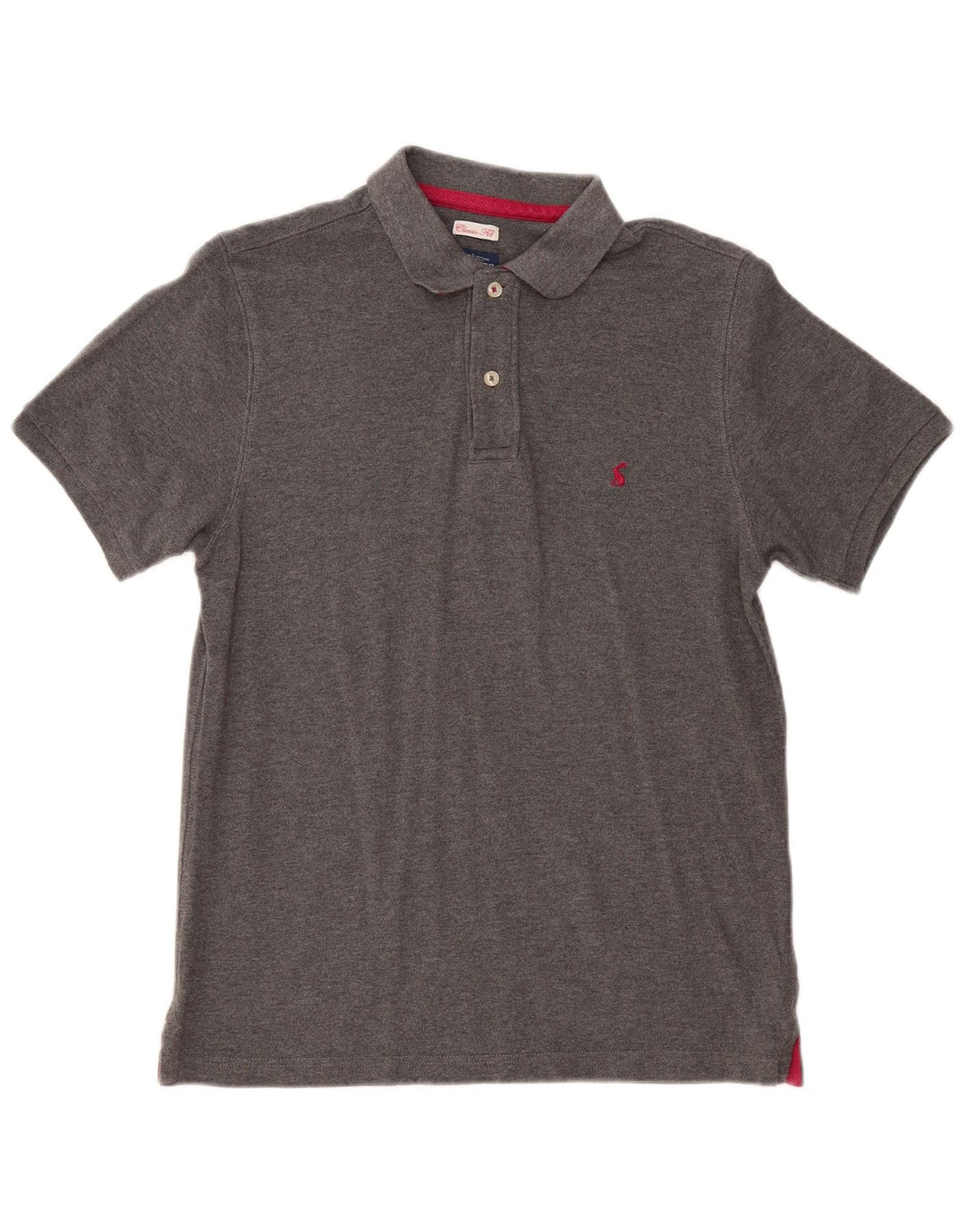 JOULES Polo da uomo vestibilità classica piccola in cotone grigio