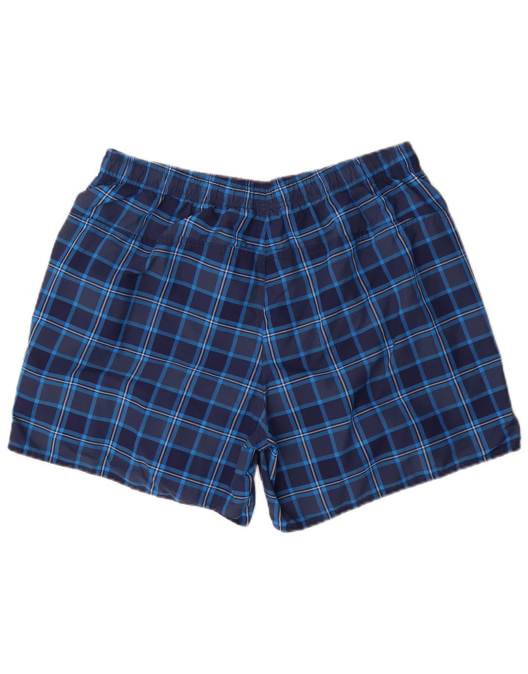 Pantaloncini sportivi Adidas da uomo di grandi dimensioni in nylon a quadri blu navy