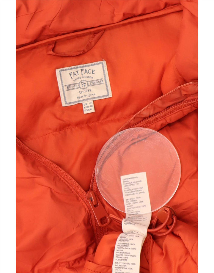 Giacca imbottita da donna Fat Face UK 12 Arancione medio Poliestere