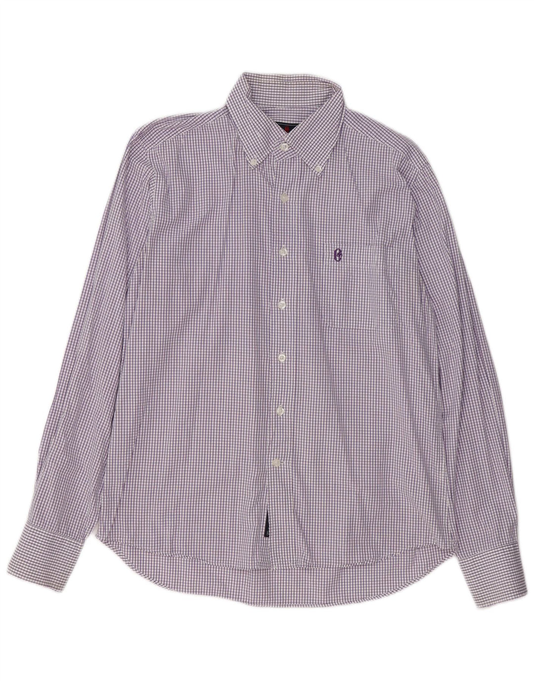 CONTE OF FLORENCE Camicia Uomo Cotone a quadri Viola Medio