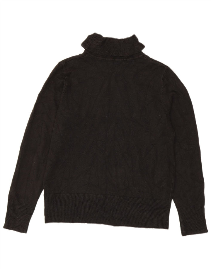 Maglione maglione a collo alto da donna Marks & Spencer UK 14 acrilico nero medio