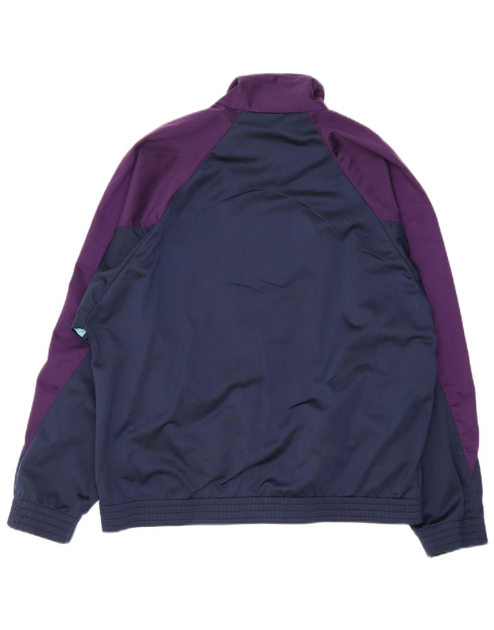 Giacca da tuta da uomo Lotto grande in poliestere color block blu navy