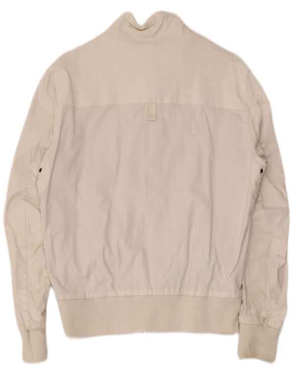 Bomber vintage da uomo IT 46 piccolo in viscosa bianca