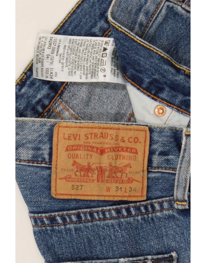Levi's Uomo 527 Jeans Bootcut W31 L31 Cotone Blu