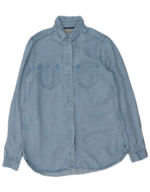 Camicia di jeans da donna Calvin Klein Jeans UK 6 XS Lyocell blu