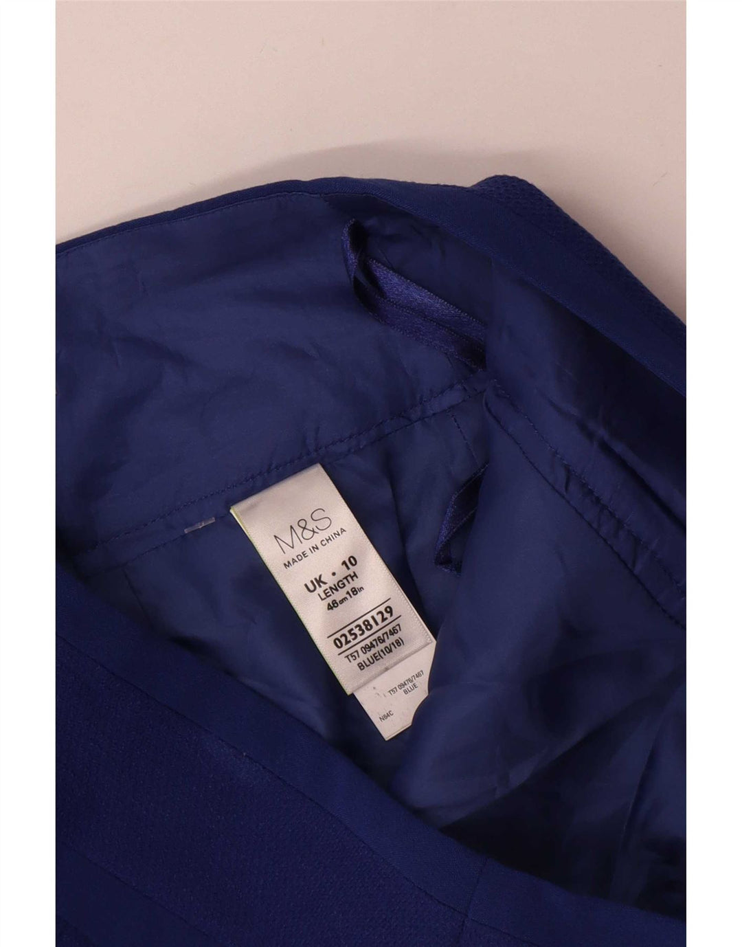 Minigonna da donna Marks & Spencer UK 10 piccola W30 poliestere blu