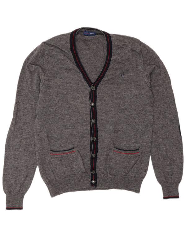Trussardi Jeans Womens Cardigan Sweater UK 14 Medium Grey