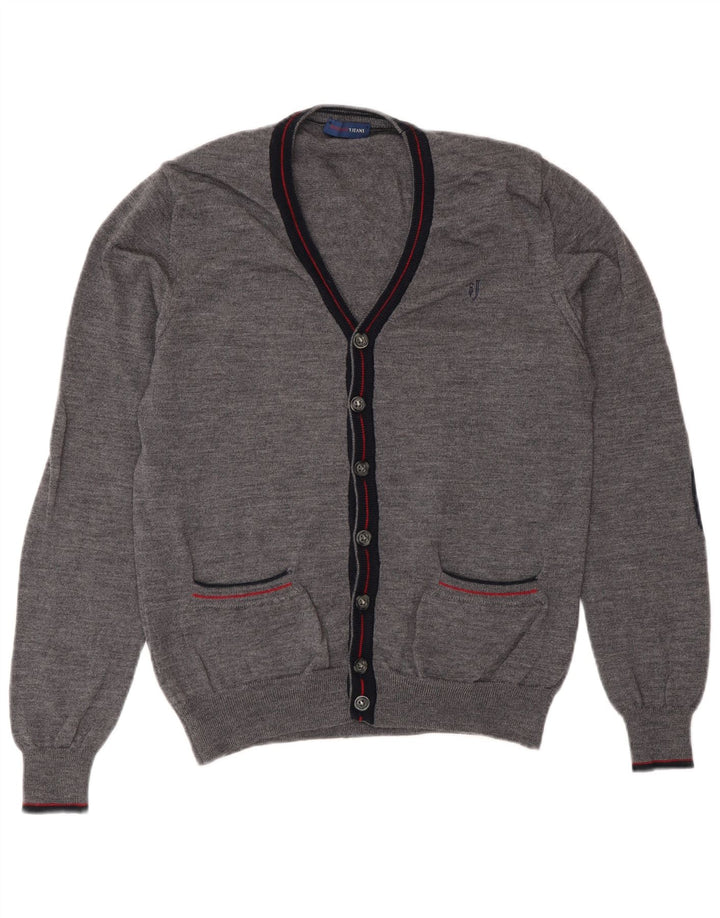 Maglione cardigan da donna Trussardi Jeans UK 14 Grigio medio