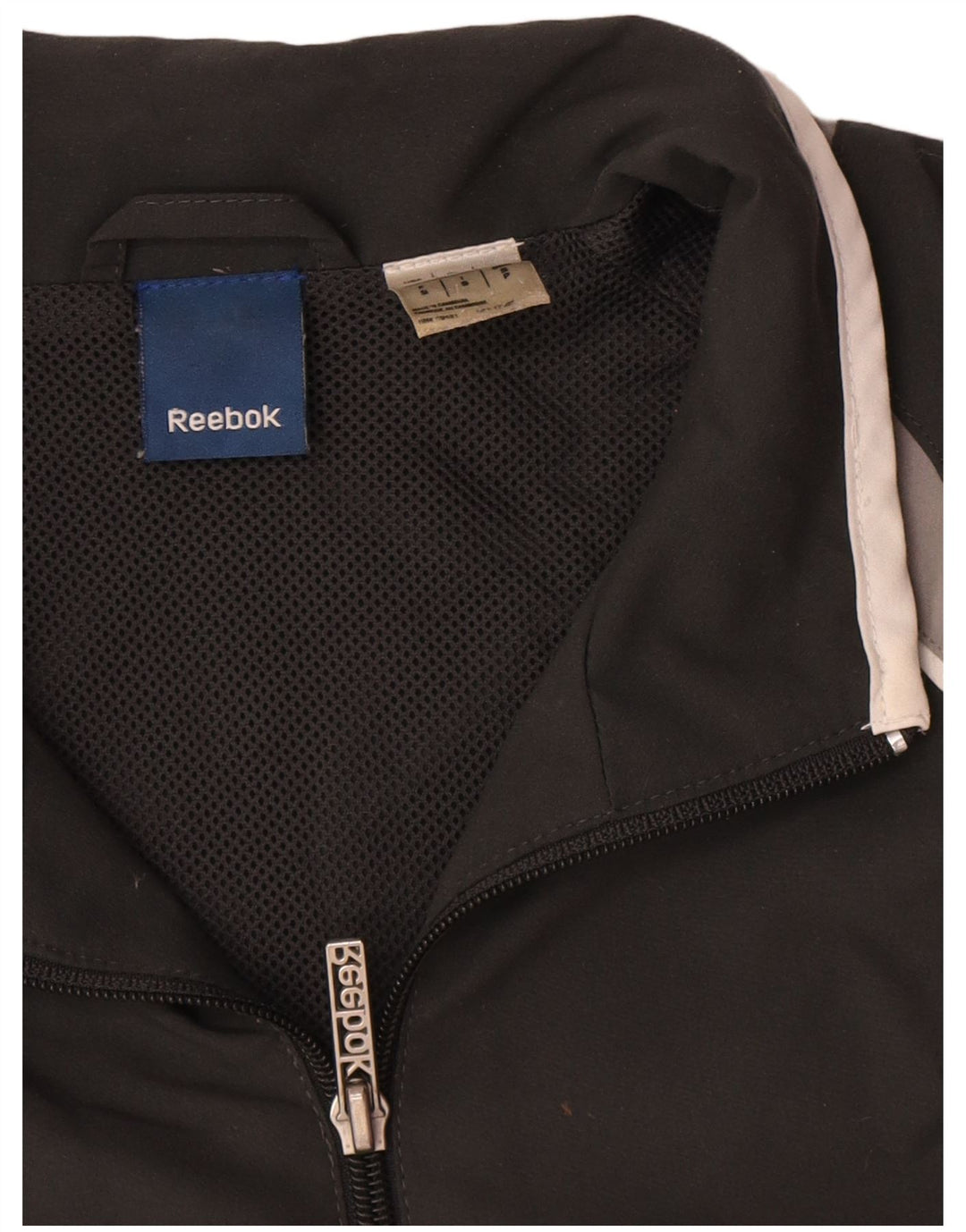 Giacca da ginnastica da uomo Reebok Small nera in poliestere color block