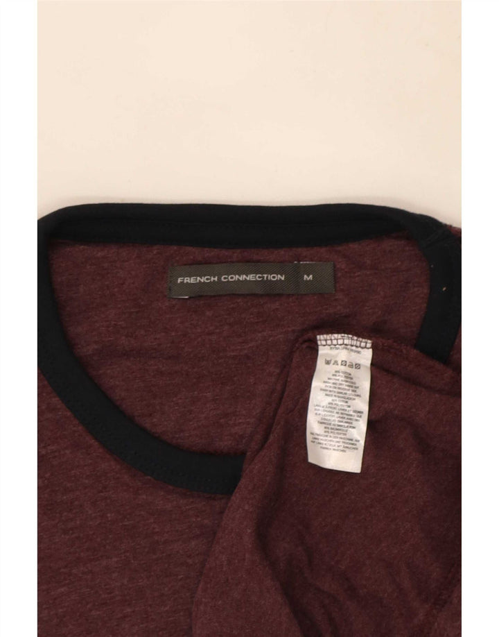 T-shirt da uomo French Connection Top in cotone bordeaux medio