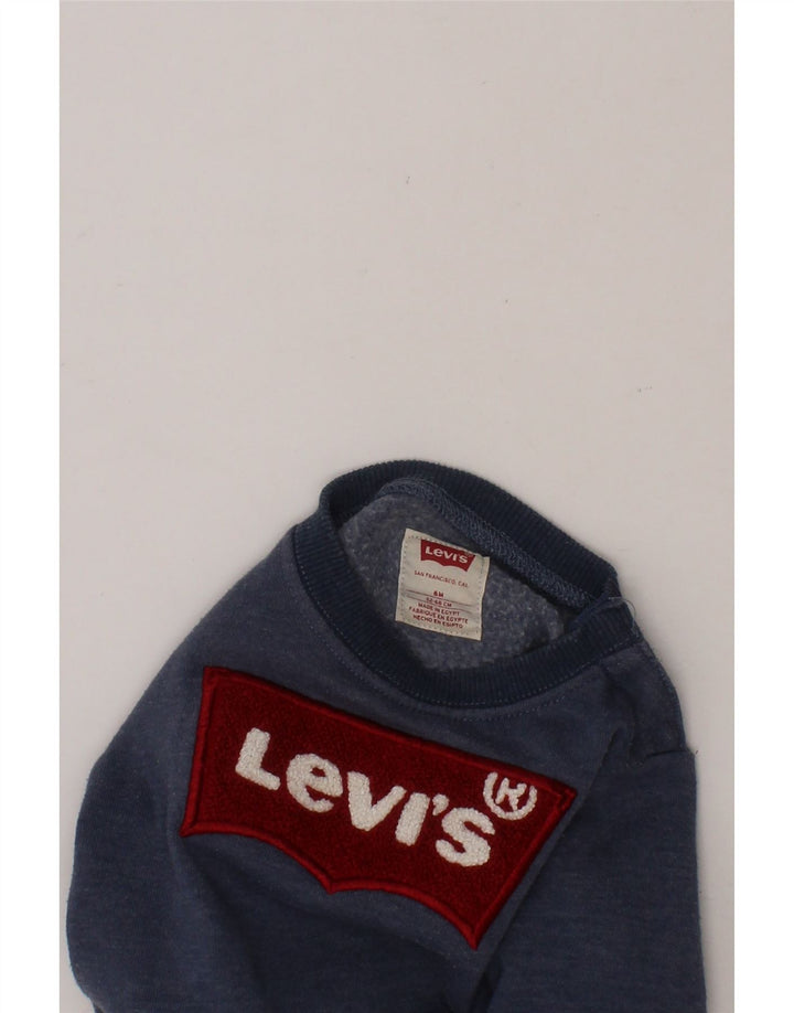 LEVI'S Baby Boys Graphic Sweatshirt Jumper 3-6 Months Navy Blue Vintage Levi's and Second-Hand Levi's from Messina Hembry 