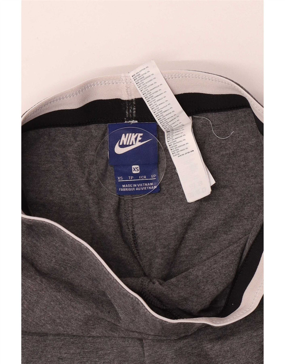 Leggings grafici da donna Nike UK 4 XS cotone grigio