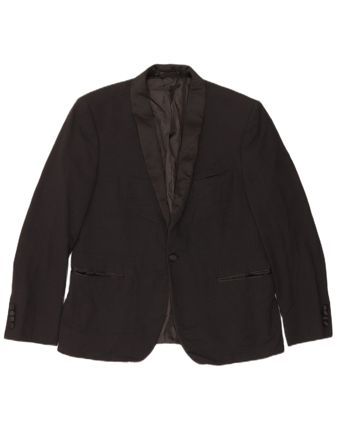 Giacca blazer a 1 bottone da uomo Marks & Spencer UK 42 grande poliestere nero