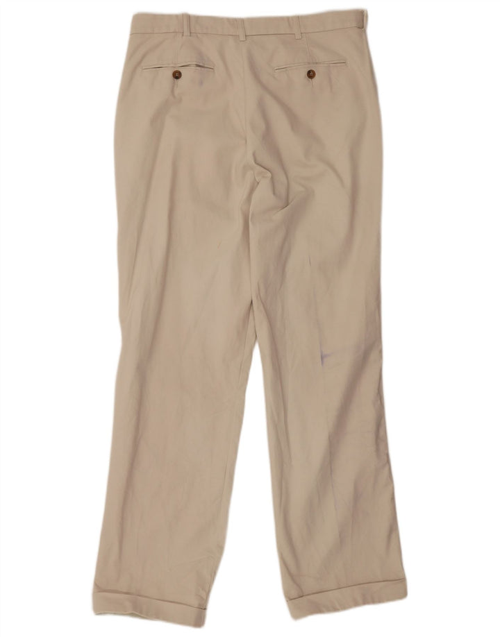 Pantaloni da abito con pegging da uomo Marks & Spencer W34 L31 in cotone beige