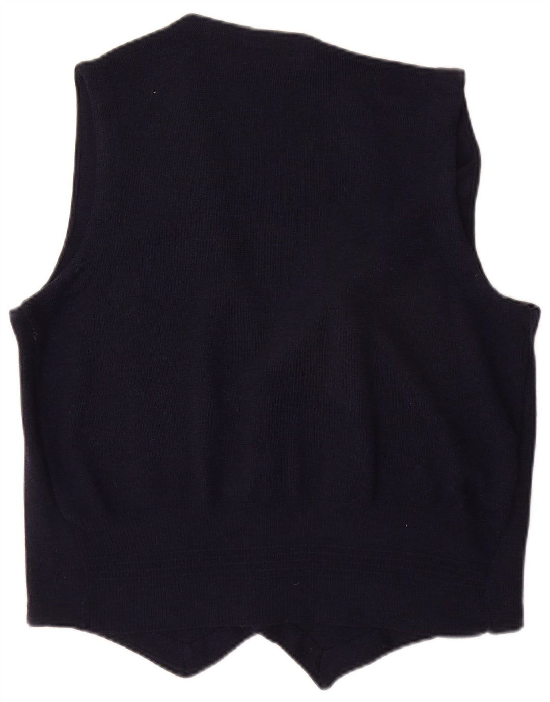 DAVID SADDLER Gilet da uomo medio blu navy in lana merino