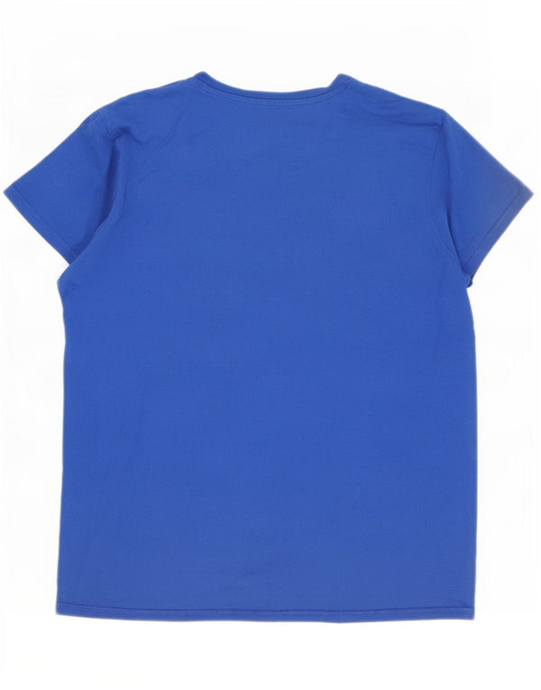 T-shirt grafica da uomo Umbro Top Large in cotone blu