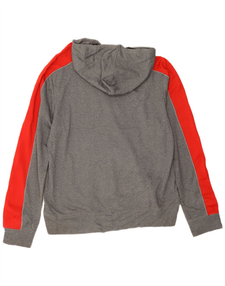 Felpa con cappuccio grafica da uomo Fila 2XL Poliestere color block grigio