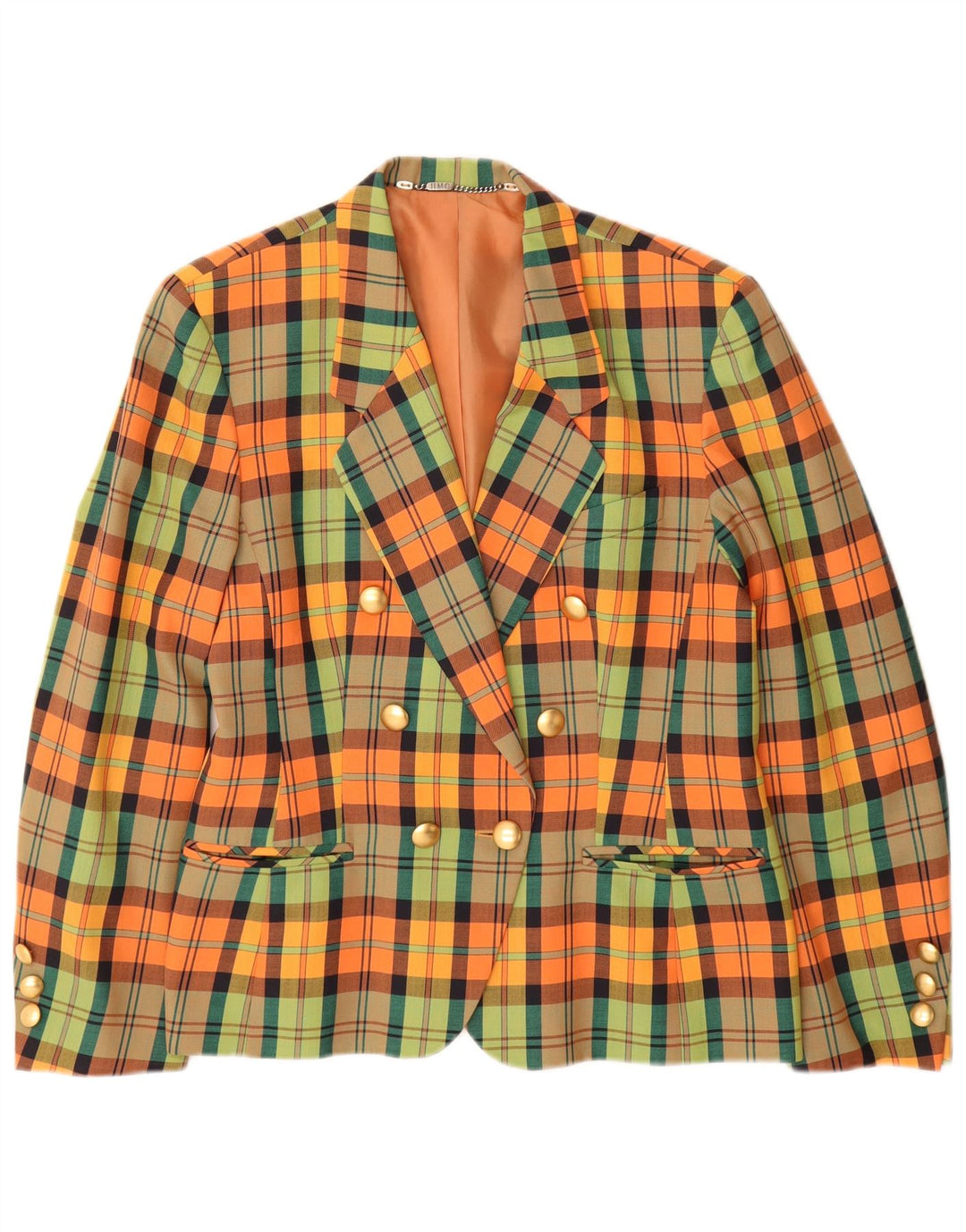 Giacca blazer doppiopetto da donna HMC UK 12 medio multicolore a quadri
