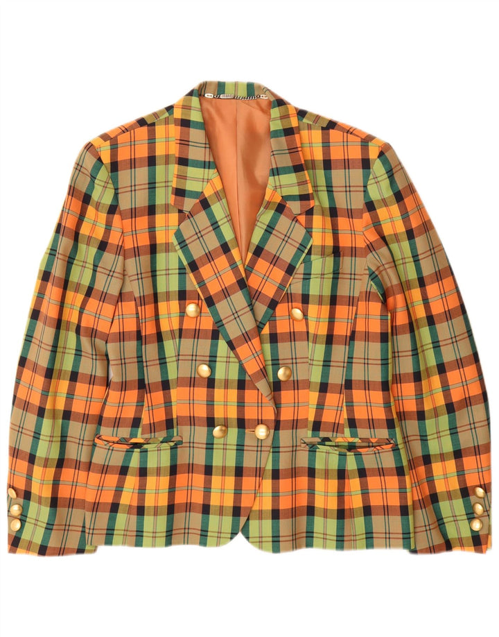 Giacca blazer doppiopetto da donna HMC UK 12 medio multicolore a quadri