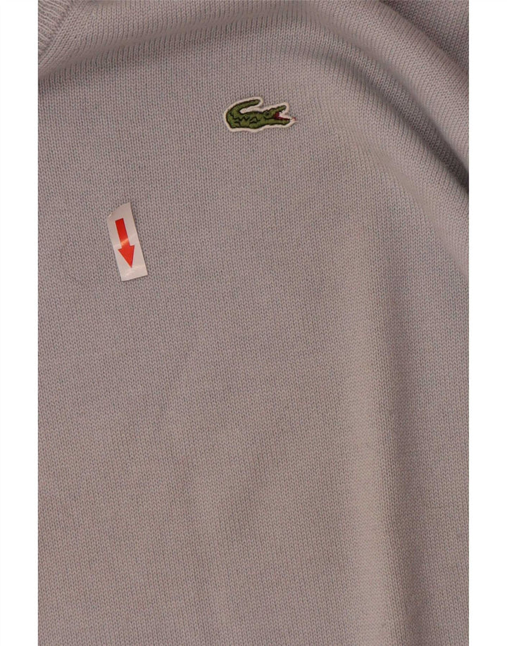 Maglione da uomo con scollo a V Lacoste taglia 5 grande in lana vergine blu