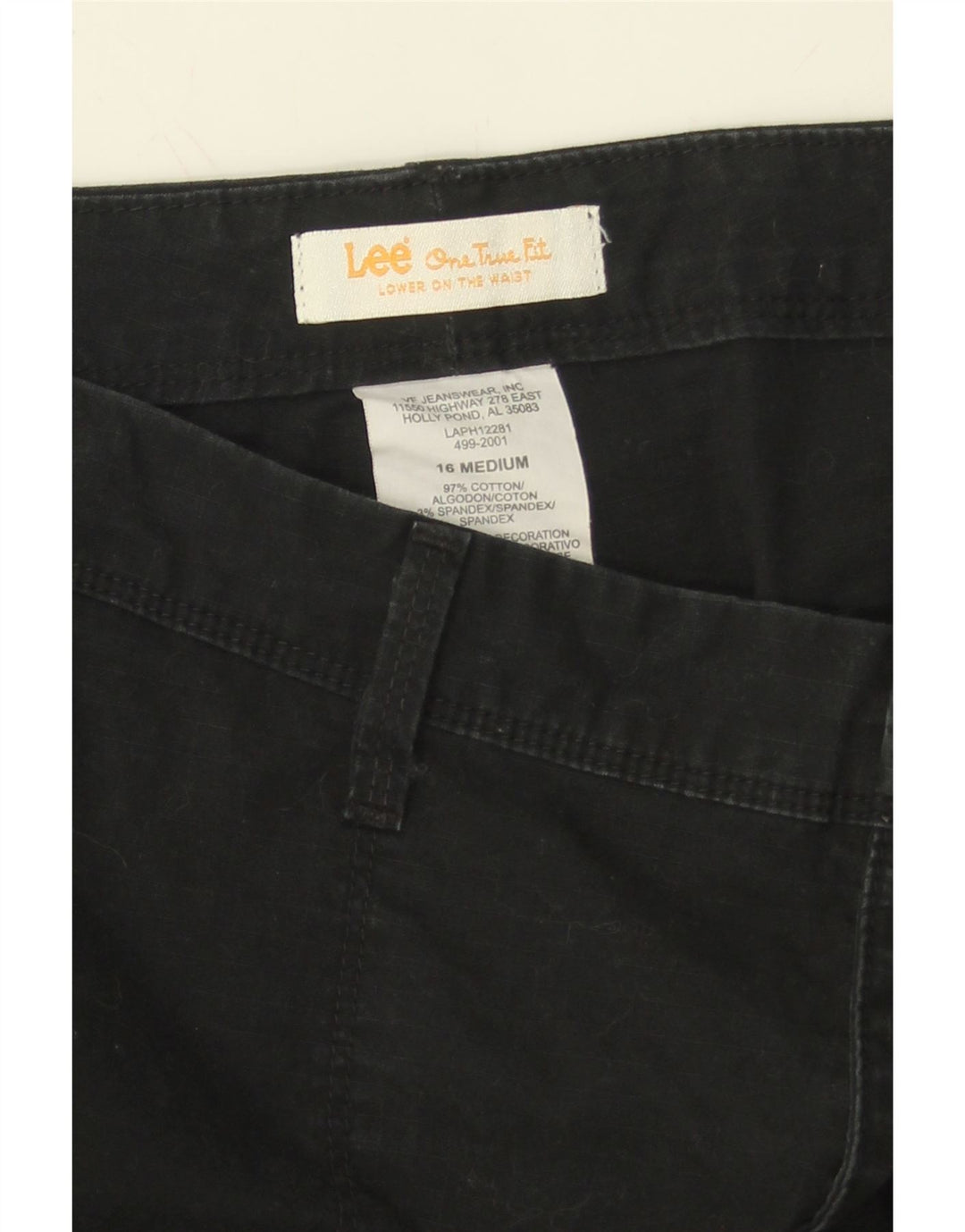 LEE Womens Casual Shorts US 16 2XL W36 Black Cotton Vintage Lee and Second-Hand Lee from Messina Hembry 