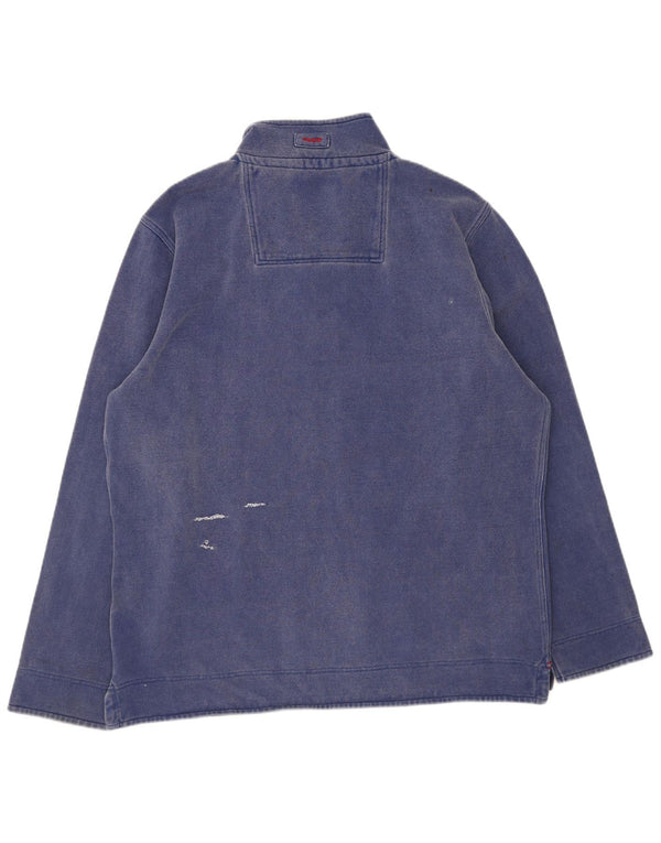 Crew Clothing Felpa con collo con zip da uomo Maglione 3XL Cotone blu navy