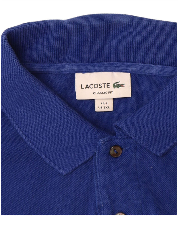 Polo LACOSTE da uomo vestibilità classica taglia 8 3XL cotone blu