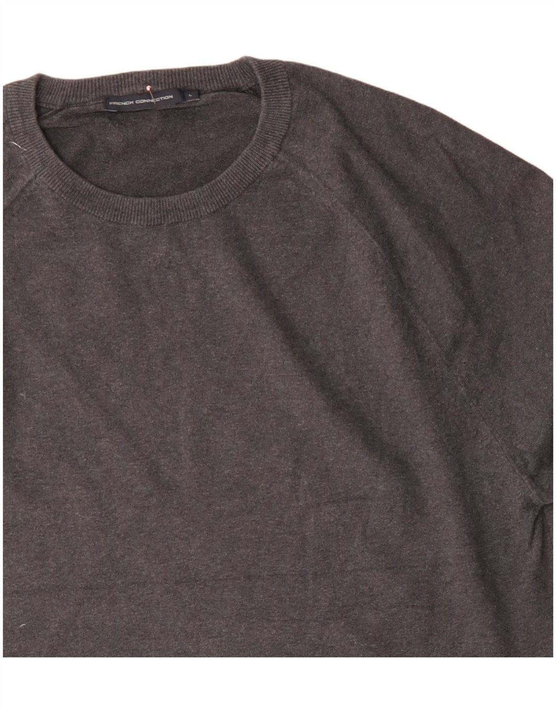 FRENCH CONNECTION Felpa da uomo Maglione grande cotone grigio