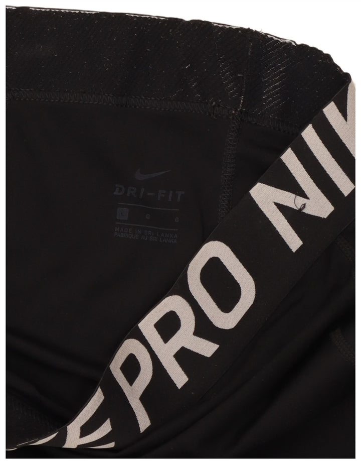 Leggings grafici Nike Dri Fit da donna UK 16 grandi neri