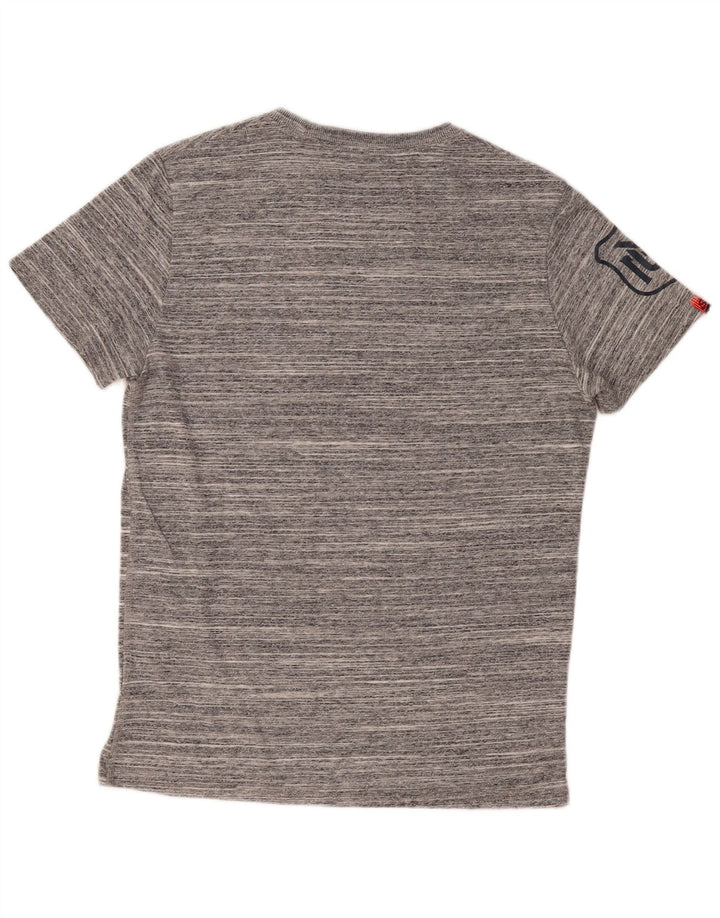 T-shirt grafica da uomo Superdry Top grande grigio chiazzato