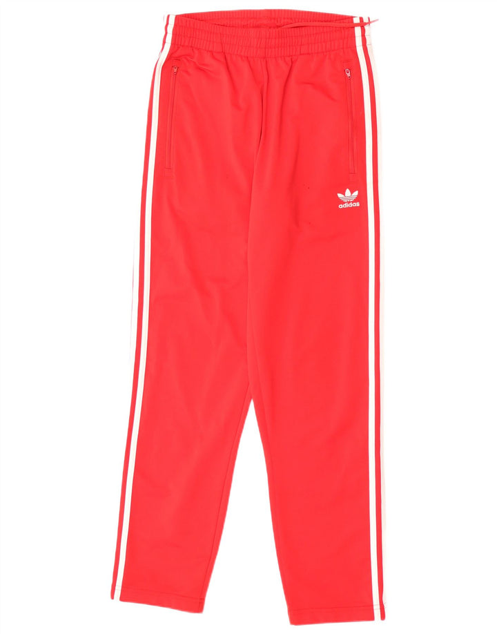 Pantaloni da tuta Adidas da uomo piccoli in poliestere rosso