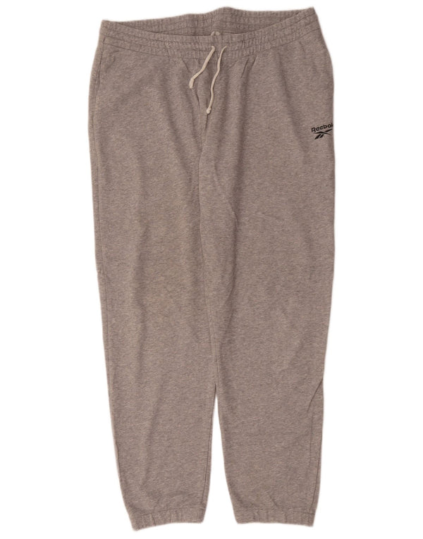 Pantaloni da tuta da uomo Reebok Joggers XL in cotone chiazzato grigio