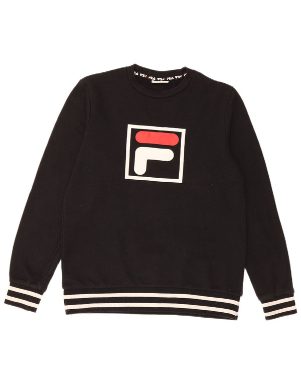 Felpa grafica da uomo Fila Jumper XS cotone a righe nere