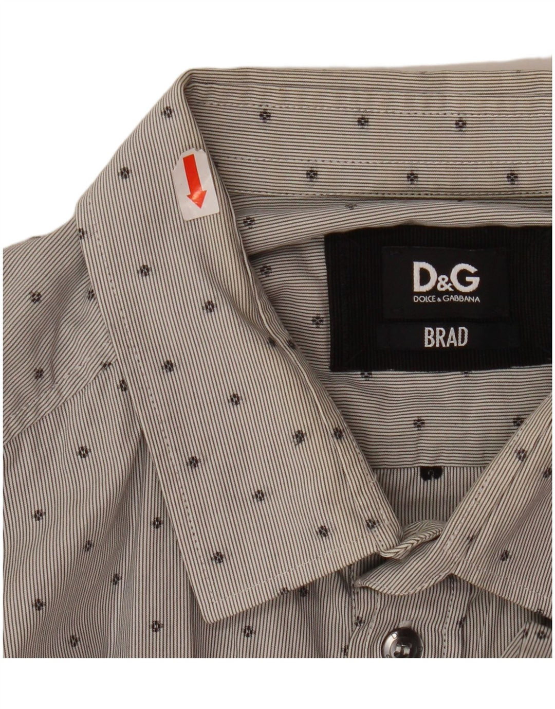 DOLCE & GABBANA Camicia BRAD da uomo in cotone maculato grigio medio